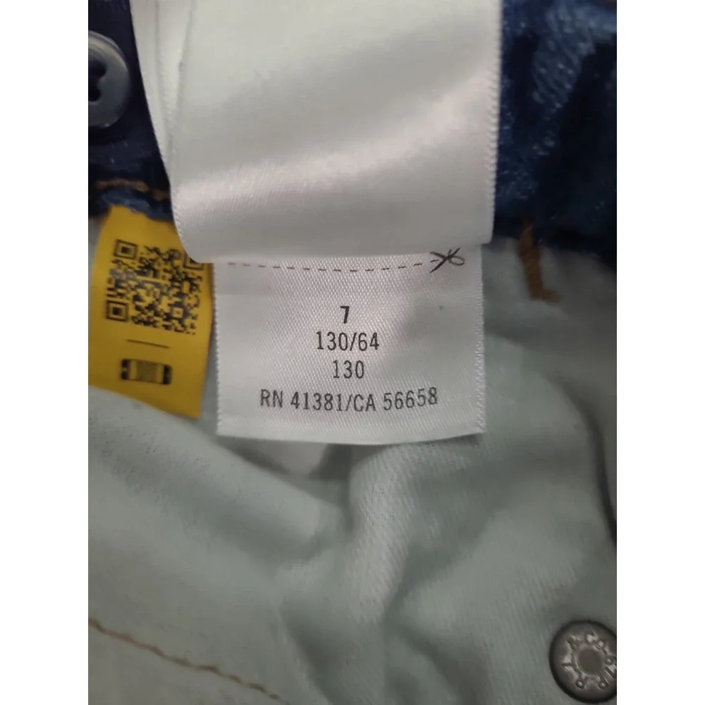 Polo Ralph Lauren Girls The Astor Slim Boyfriend Patchwork Denim Jeans - Size 7‎